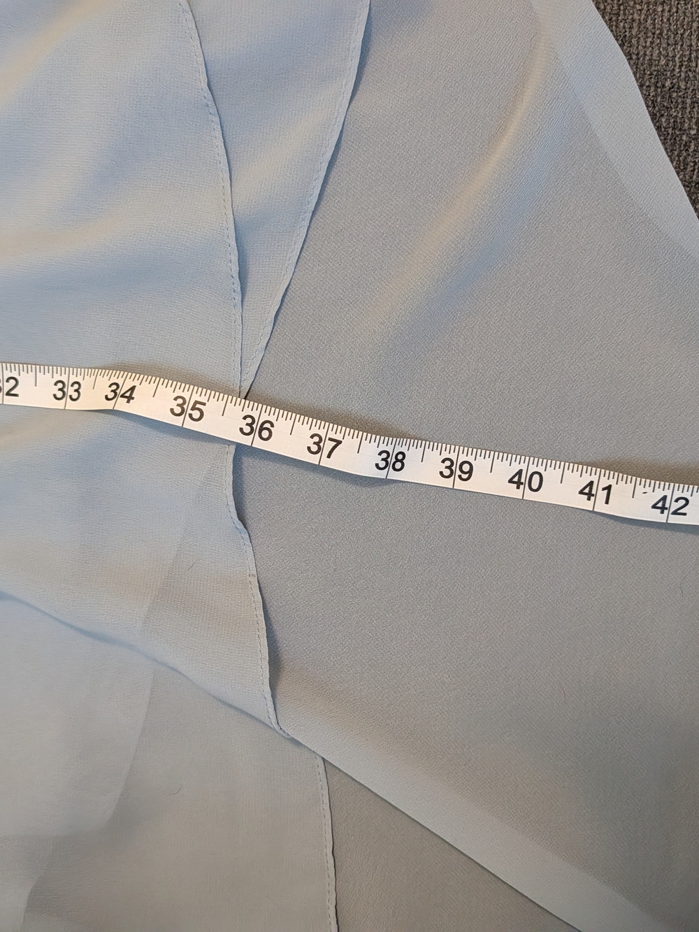 Soft Blue Ruffle High-Low Spaghetti Strap Dress - Picture 4 of 6